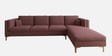Dona Velvet Lhs Sectional Sofa (3 + Lounger) In Dusky Rose Colour