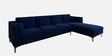 Dona Velvet Lhs Sectional Sofa (3 + Lounger) In Midnight Blue Colour