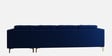Dona Velvet Lhs Sectional Sofa (3 + Lounger) In Midnight Blue Colour