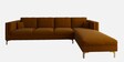 Dona Velvet Lhs Sectional Sofa (3 + Lounger) In Rust Colour