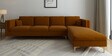 Dona Velvet Lhs Sectional Sofa (3 + Lounger) In Rust Colour