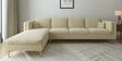 Dona Velvet Rhs Sectional Sofa (3 + Lounger) In Bone White Colour
