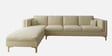 Dona Velvet Rhs Sectional Sofa (3 + Lounger) In Bone White Colour