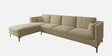 Dona Velvet Rhs Sectional Sofa (3 + Lounger) In Bone White Colour
