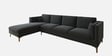 Dona Velvet Rhs Sectional Sofa (3 + Lounger) In Carbon Grey Colour