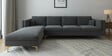 Dona Velvet Rhs Sectional Sofa (3 + Lounger) In Carbon Grey Colour