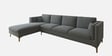 Dona Velvet Rhs Sectional Sofa (3 + Lounger) In Cool Grey Colour