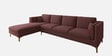 Dona Velvet Rhs Sectional Sofa (3 + Lounger) In Dusky Rose Colour