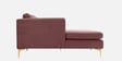 Dona Velvet Rhs Sectional Sofa (3 + Lounger) In Dusky Rose Colour