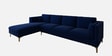 Dona Velvet Rhs Sectional Sofa (3 + Lounger) In Midnight Blue Colour