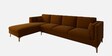 Dona Velvet Rhs Sectional Sofa (3 + Lounger) In Rust Colour