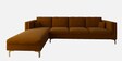 Dona Velvet Rhs Sectional Sofa (3 + Lounger) In Rust Colour
