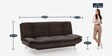Double Solid Wood & Metal Convertible Sofa Cum Bed in Ash Grey Colour
