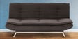 Double Solid Wood & Metal Convertible Sofa Cum Bed in Ash Grey Colour