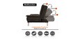 Double Solid Wood & Metal Convertible Sofa Cum Bed in Ash Grey Colour