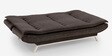 Double Solid Wood & Metal Convertible Sofa Cum Bed in Ash Grey Colour