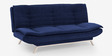 Double Solid Wood & Metal Convertible Sofa Cum Bed in Ink Blue Colour