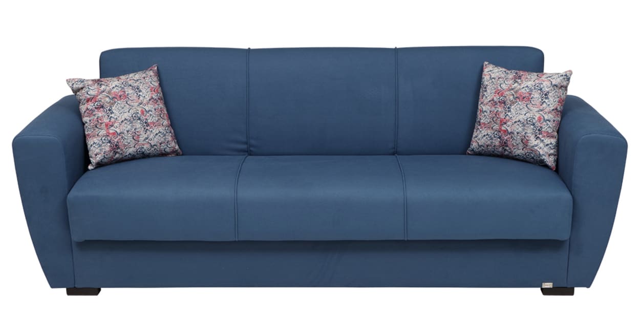 Buy Dolce Sofa Cum Bed with Storage in Blue Colour by Evok Online