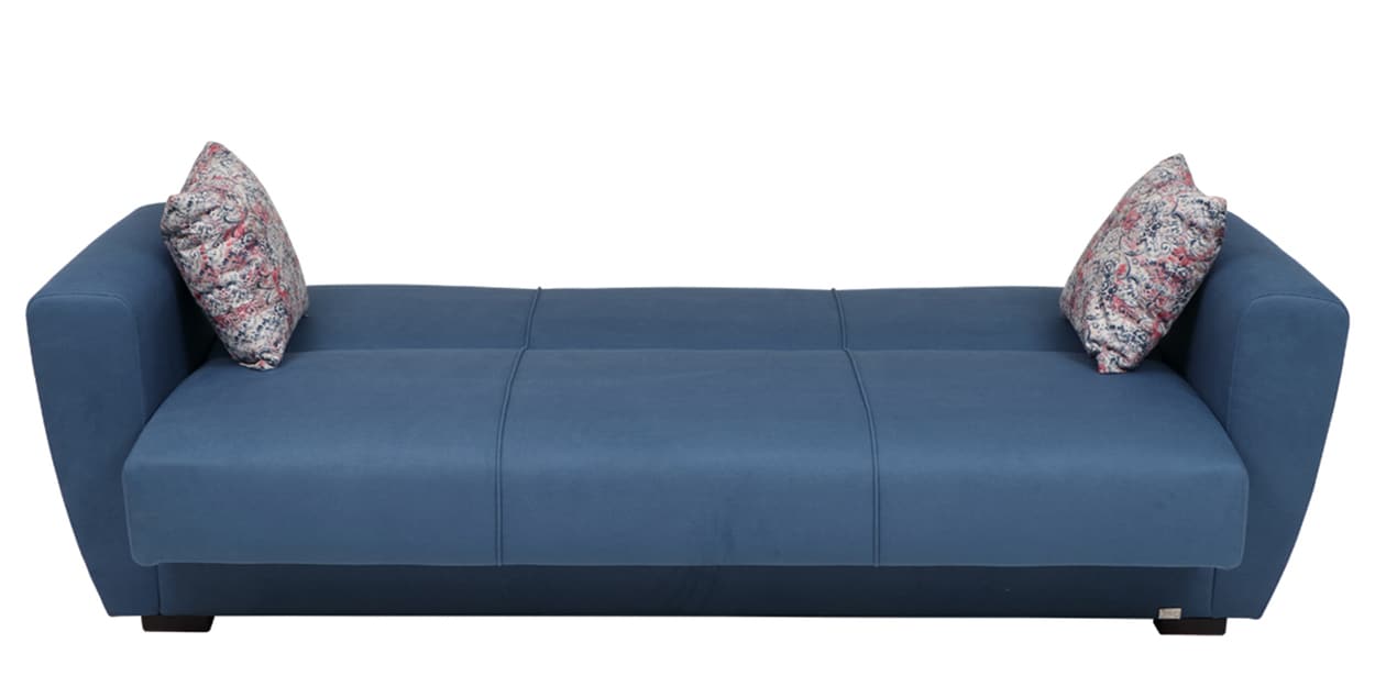 Buy Dolce Sofa Cum Bed with Storage in Blue Colour by Evok Online