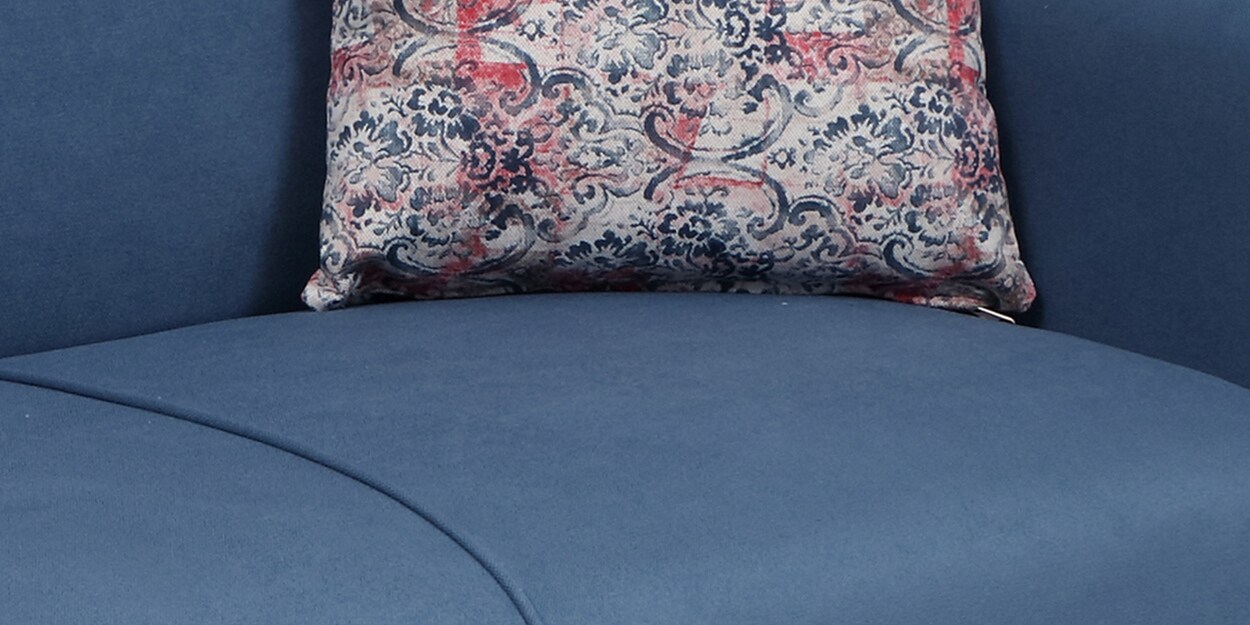 Buy Dolce Sofa Cum Bed with Storage in Blue Colour by Evok Online