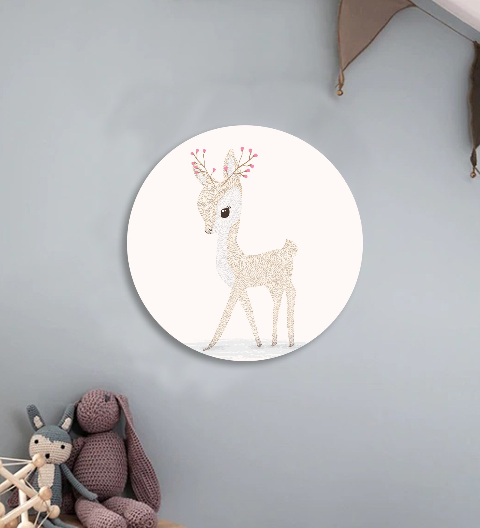 Buy Pine Wood Doe A Deer Nursery Wall Panel In Multicolor at 26 OFF by