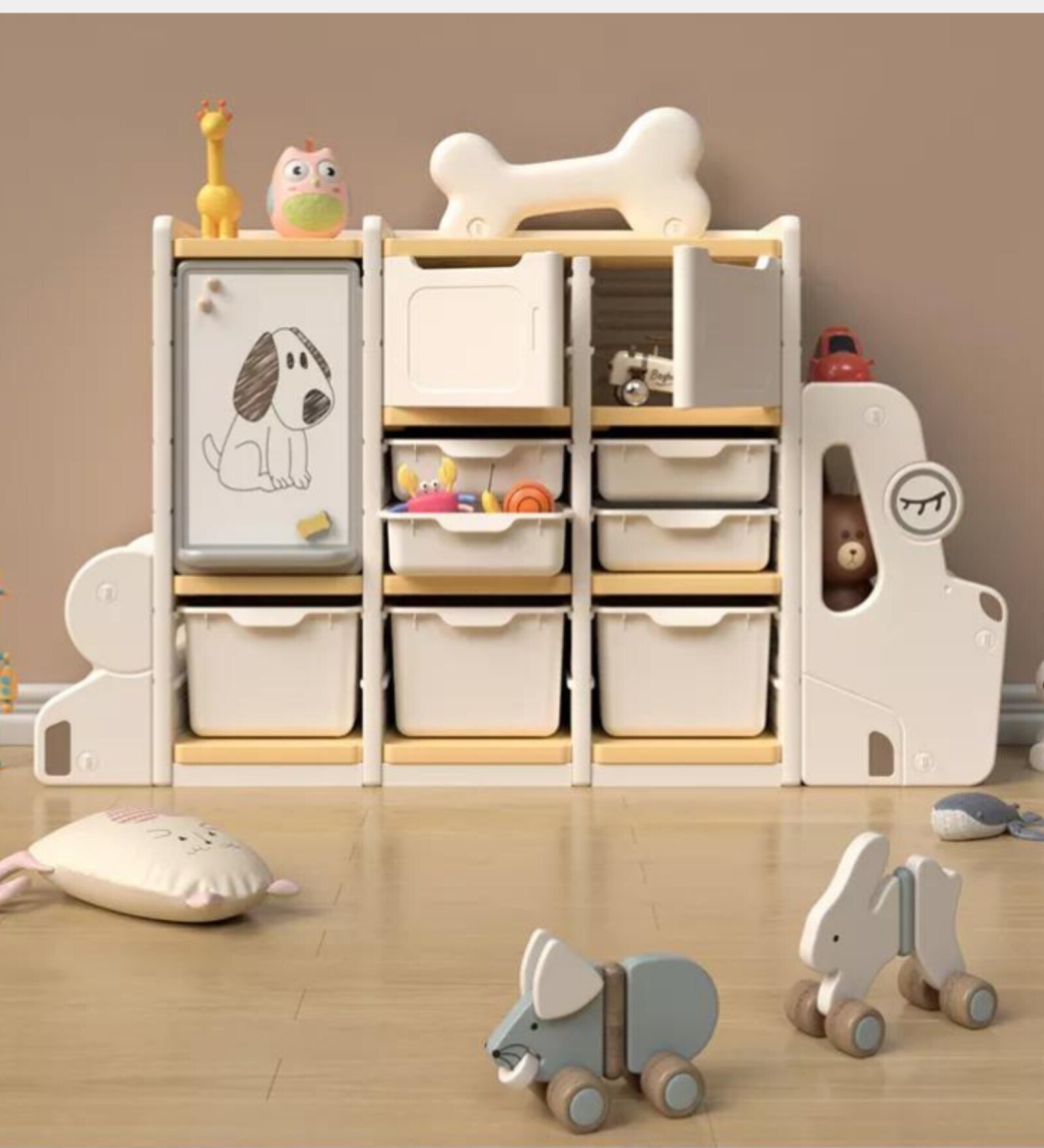 Sorting Dogs Plastic Buy Dog Face Shaped Plastic Toy Organizer in Beige Colour with ...