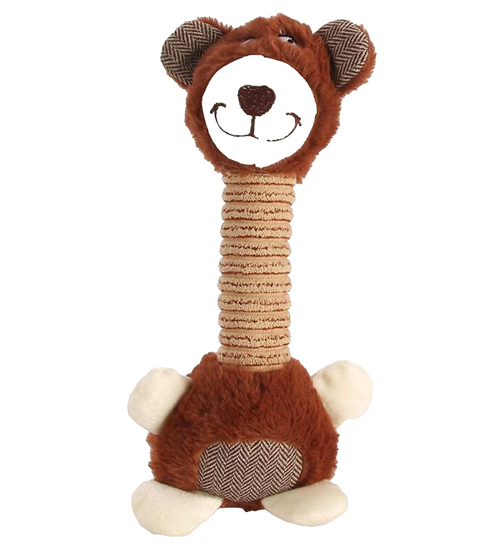 Buy Dog Plush Toys Sturdy Squeaky in Brown Colour by Emily Pets at 26