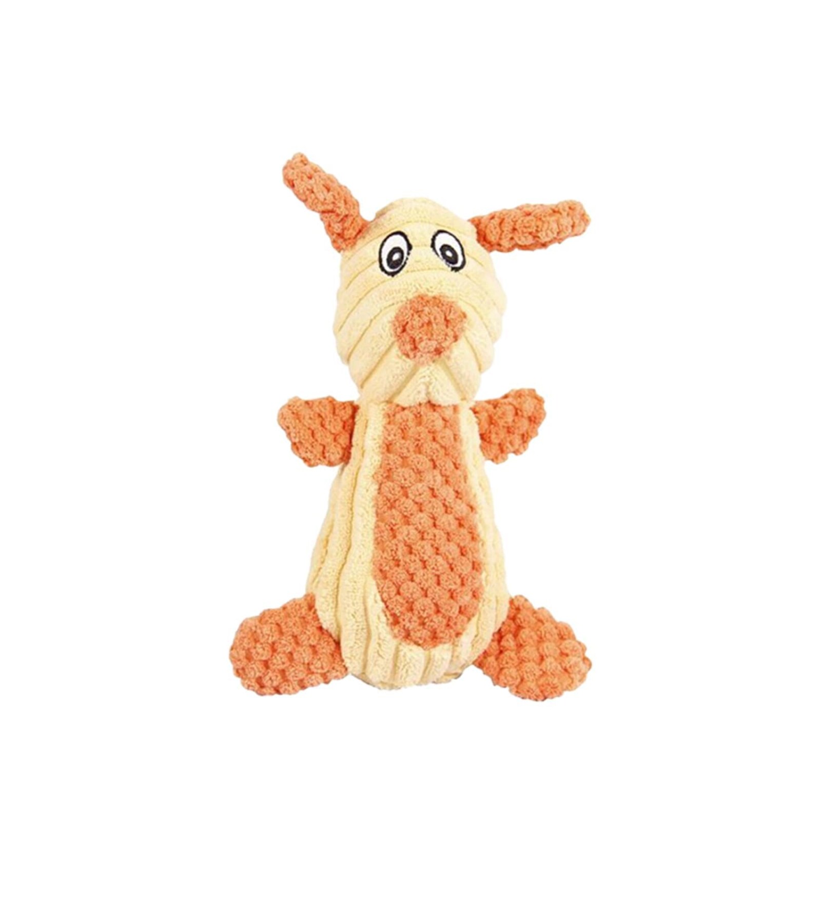 Dog Squeaky Orange & Cream Fabric Dog Toy Dog Squeaky Orange & Cream Fabric Dog Toy