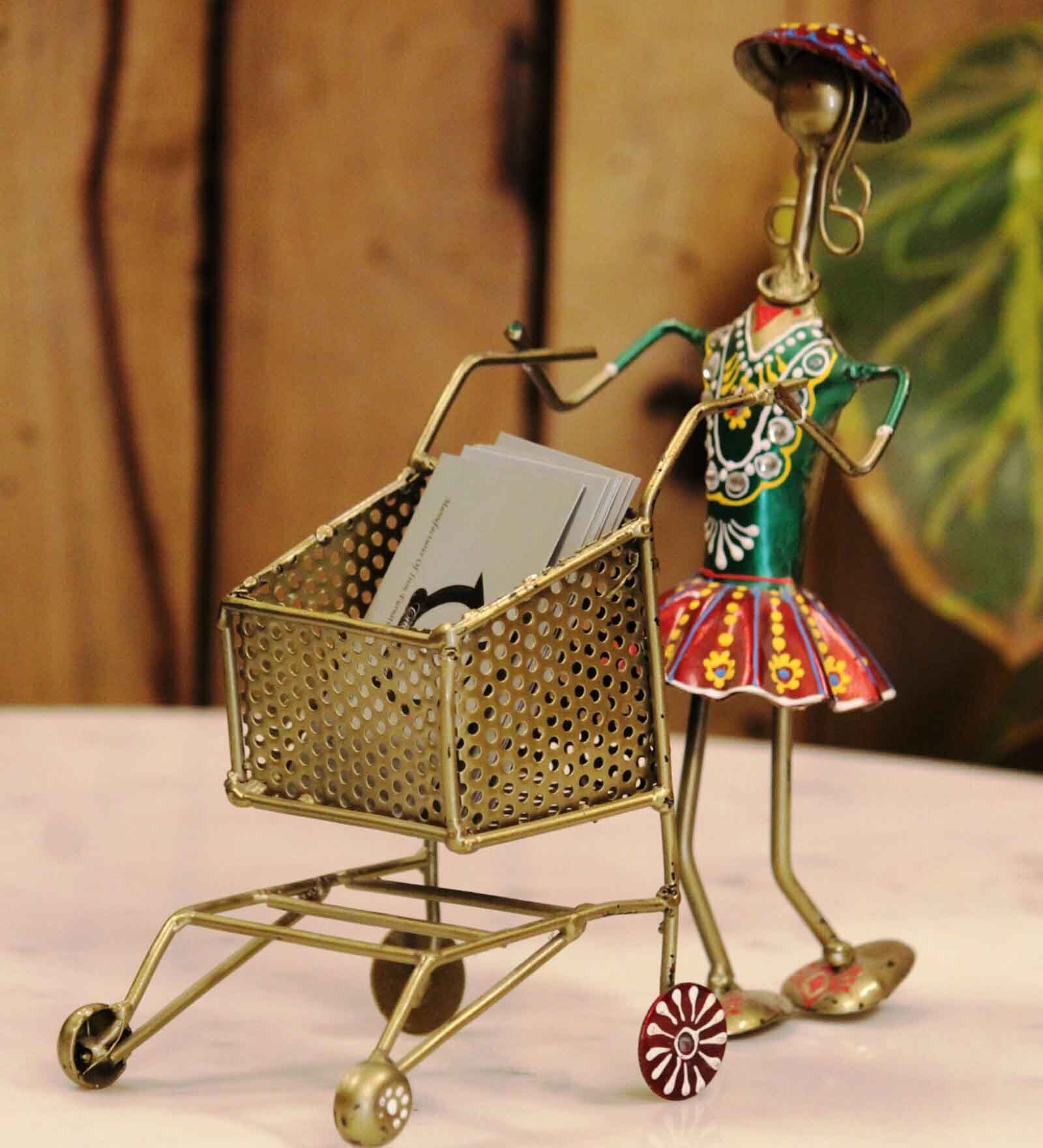 Doll With Card And Pen Holder Table Decor