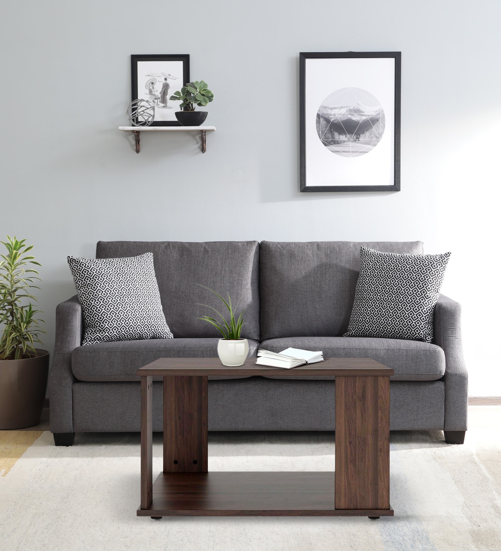 Dollop Coffee Table In Columbian Walnut Colour