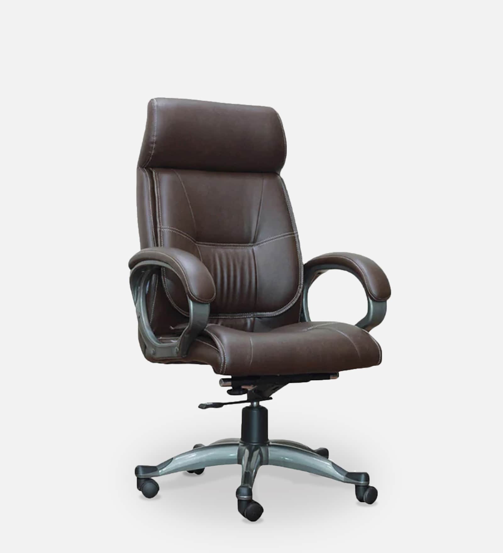 Dom High Back Executive Chair In Brown Colour