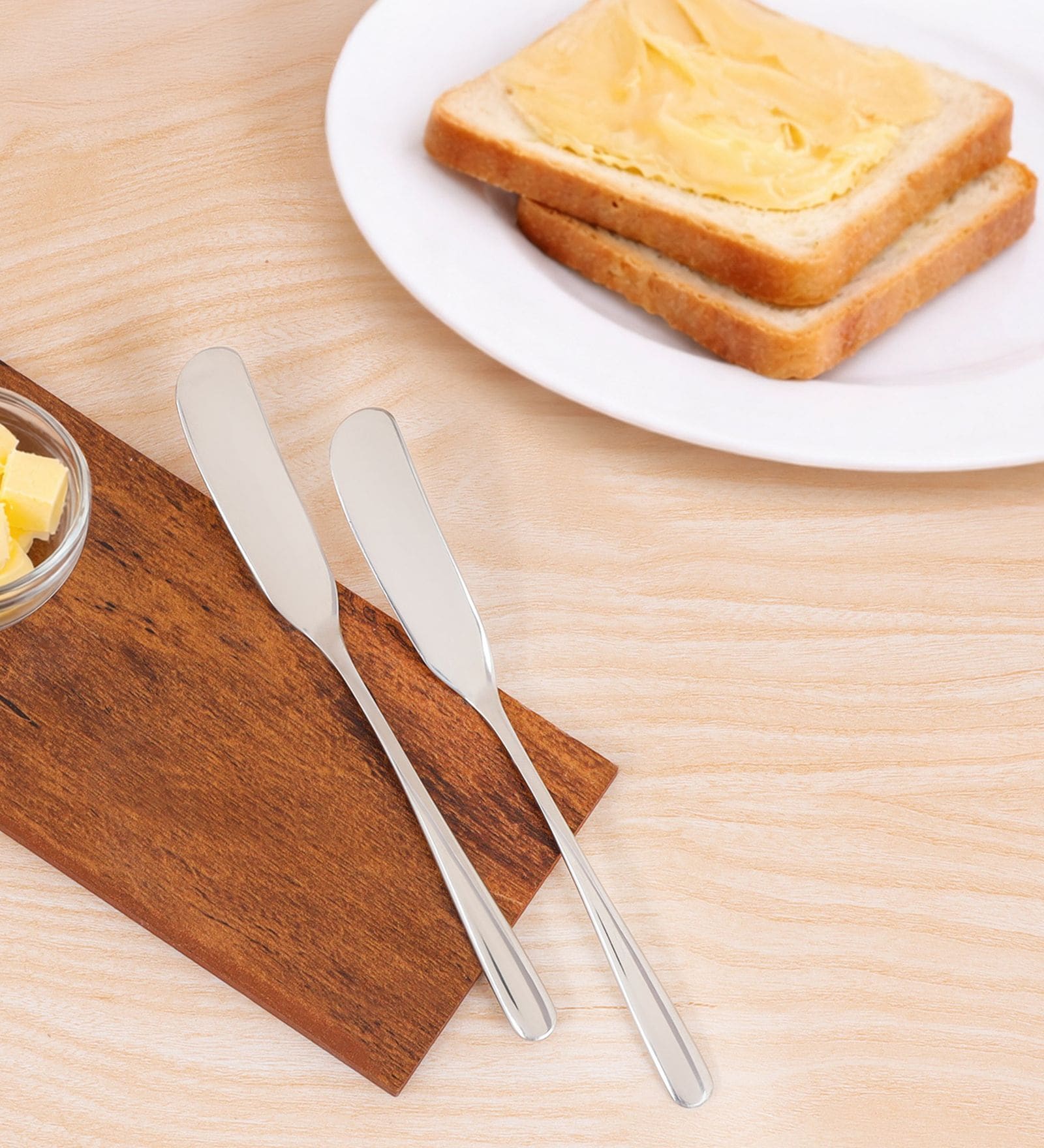 Dora 18/8 Stainless Steel Butter Knife Set of 2