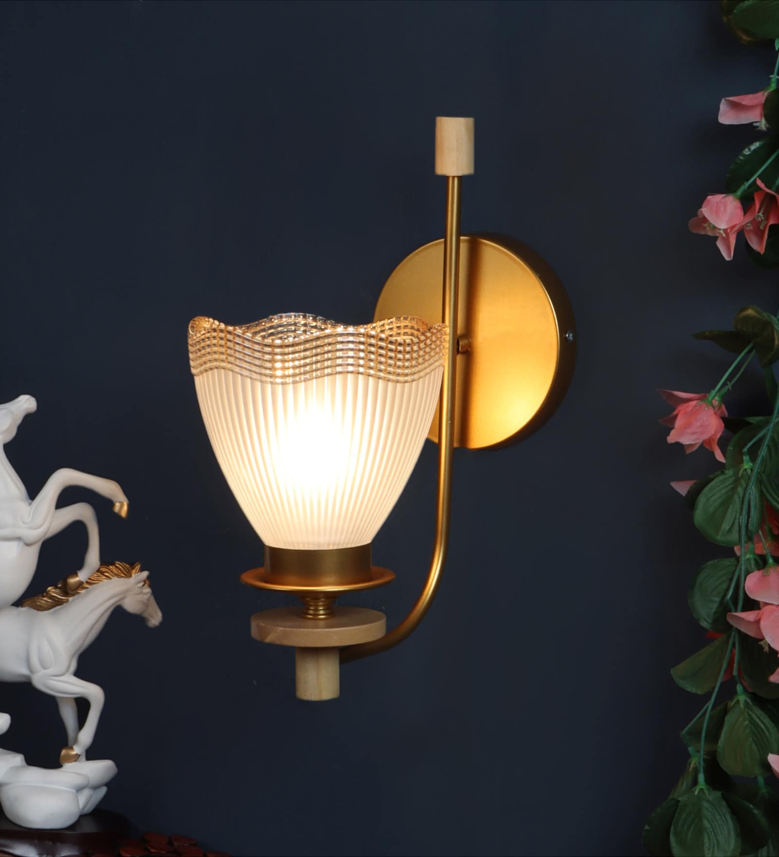 Plazo Gold Metal Wall Sconces