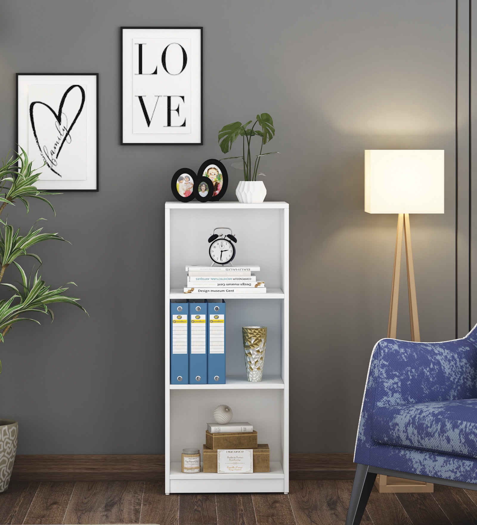 Doris Bookshelf In Frosty White Finish