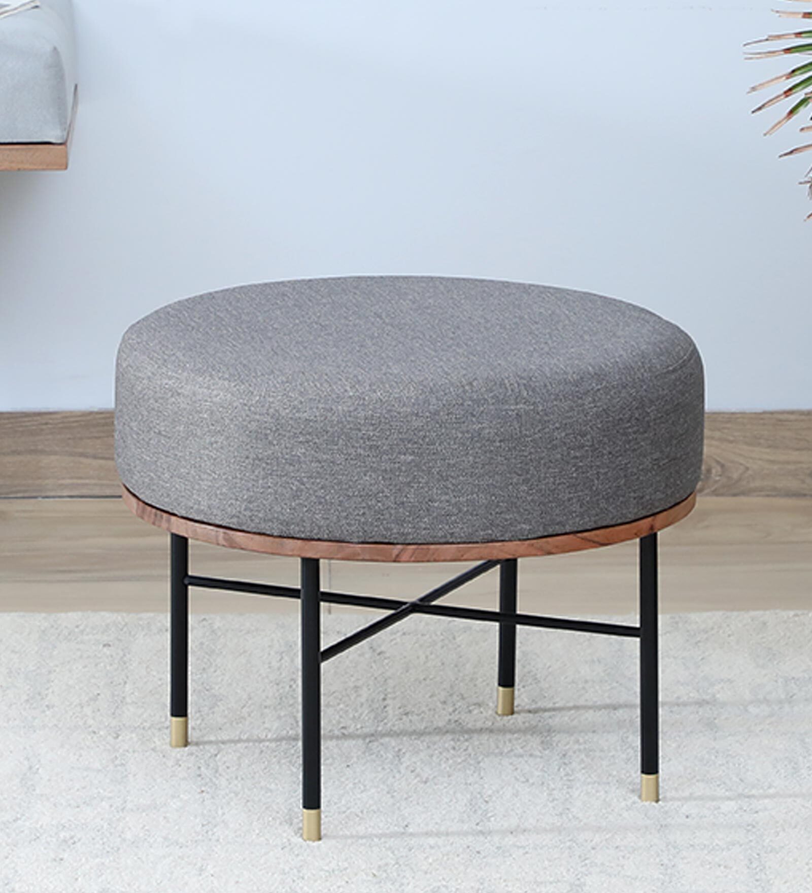 Dotto Metal Seating Stool in Grey Colour
