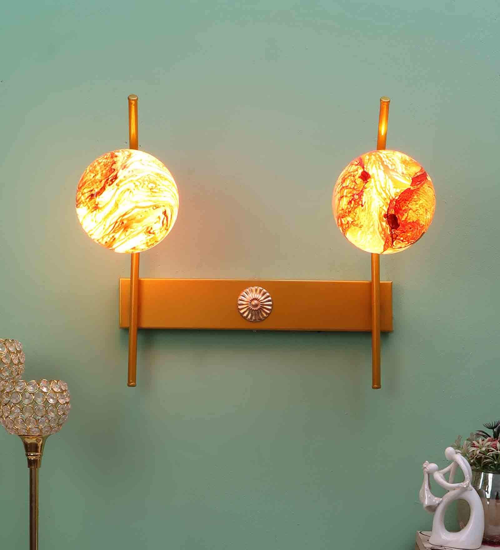 Double Metal Novelty Wall Light (White)