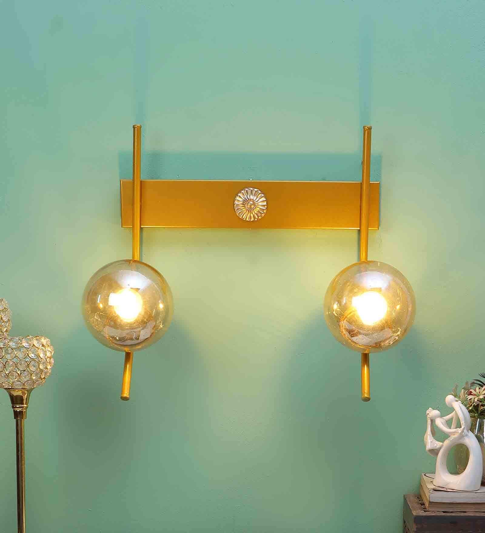 Double Metal Novelty Wall Light (Brown)