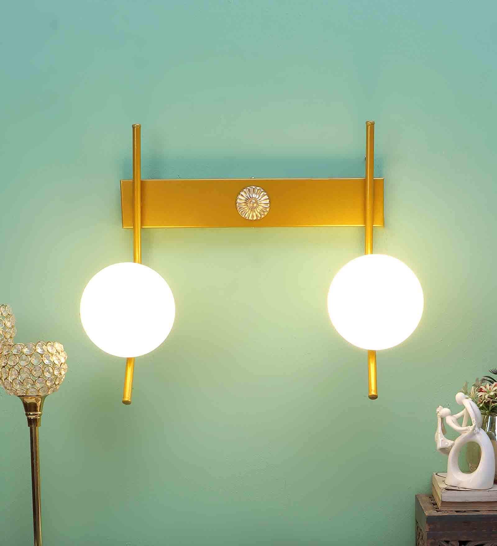 Double Metal Novelty Wall Light (Brown)