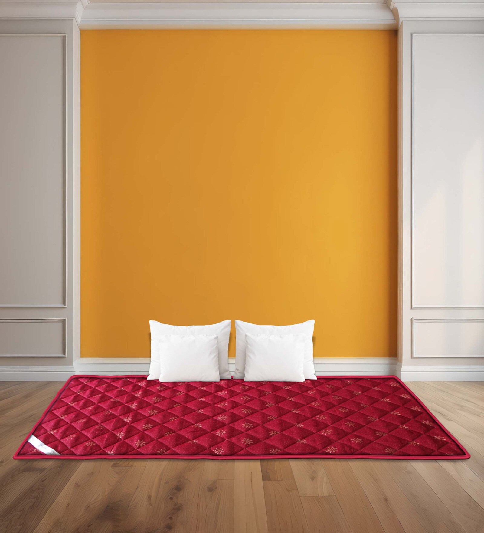 Double Sided Usage Multi-Purpose 1 Inch (72x30) Folding Mattress in Red Colour