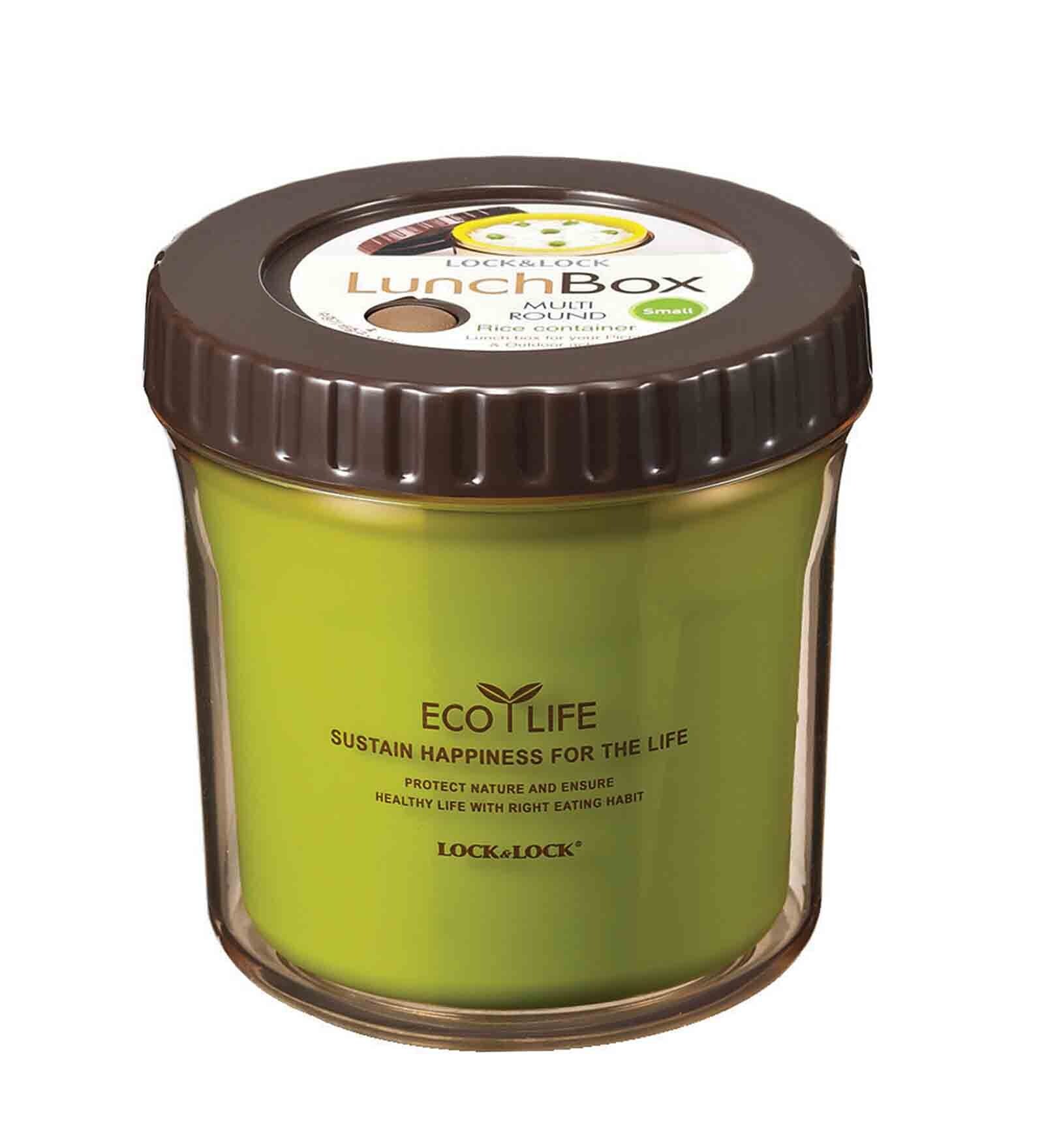 Double Walled 360 Ml Green Plastic Storage Container