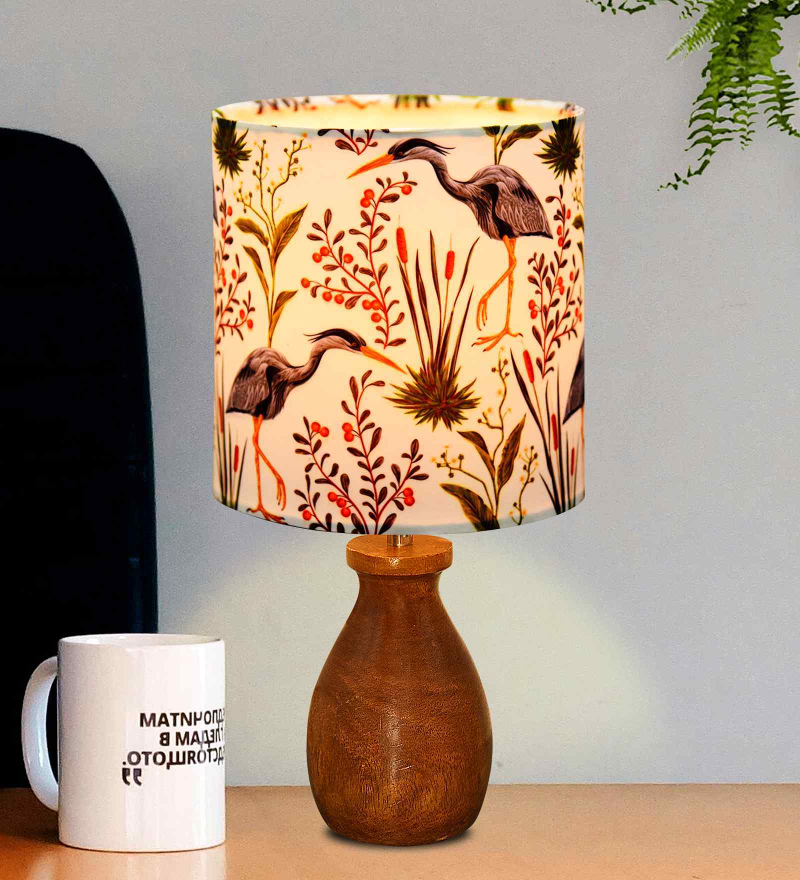 Brown Dovel Pot Modern Table Lamp for Home