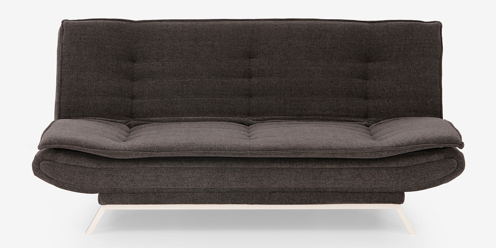 Double Solid Wood & Metal Convertible Sofa Cum Bed in Ash Grey Colour