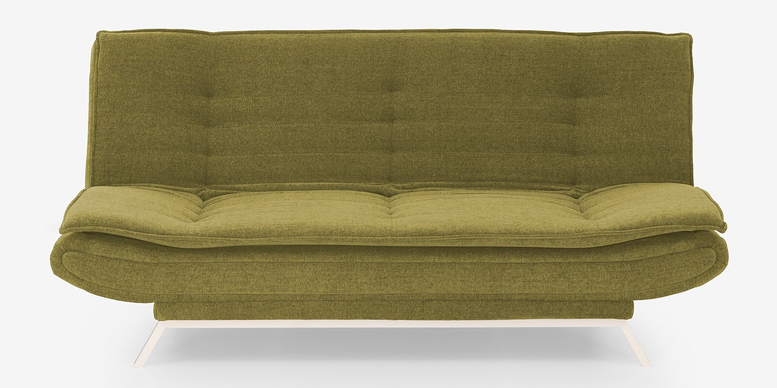 Buy Double Fabric Convertible Sofa Cum Bed in Lime Yellow Colour at 5