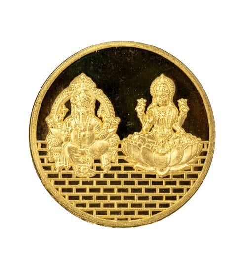 Ganesha And Laxmi  24KT (999) Lightweight Gold Coin 2g