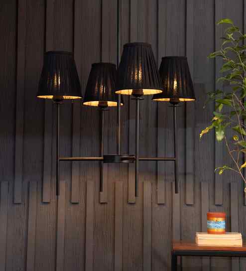 Dodie 4 Lt Black Chandelier