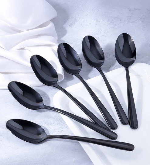 Dora 18/8 Stainless Steel - Black PVD Dinner Spoon Set of 6
