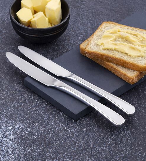 Dora 18/8 Stainless Steel Dinner Knife Set of 2