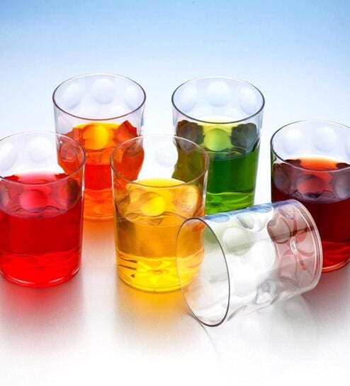 Dotted Plastic Everyday Glasses (Set of 6)