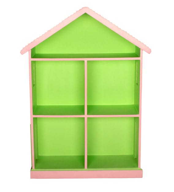 pink and green dollhouse