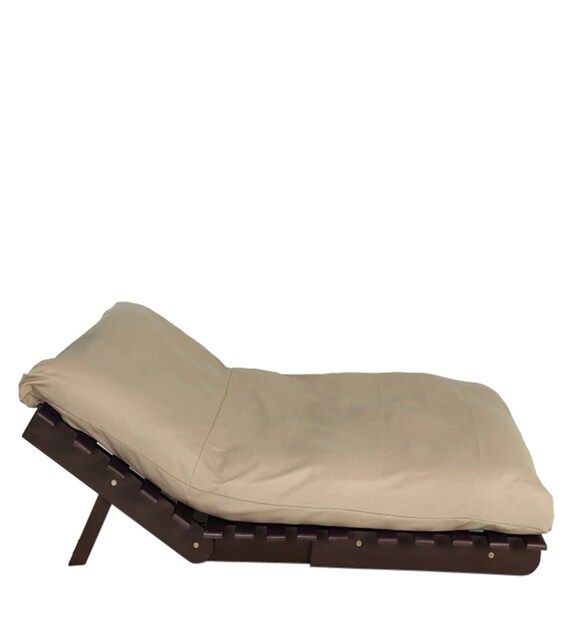 Buy Double Futon with Mattress in Beige Colour by Auspicious Home